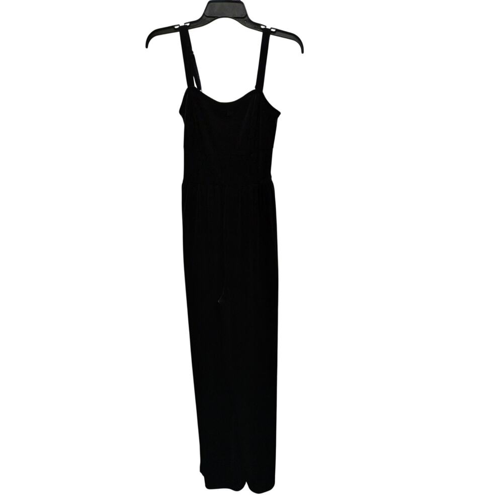Old Navy Women's Size Small Black Crushed Velvet Velour One-Piece Jumpsuit